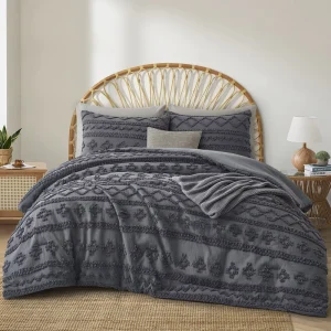 Queen Comforter Set Soft Jacquard Lightweight Comforter With 2 Pillowcases
