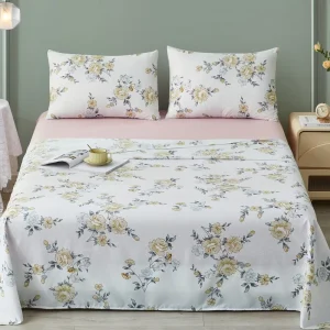 Queen King Size Printed Bed Sheets Bed Sheet Set With 4 Pieces Bedsheets Set Home Bedding Set