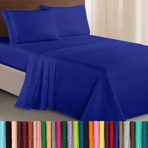 Queen Sheet Set 1800 Ultra Soft Deep Pockets 6 to 15 Inches Breathable Hypoallergenic Hotel Luxury Soft All Season