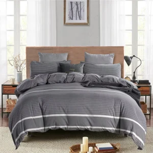 Queen Size 100% Cotton Comforter Quilt Cover Set 3 Piece American Style Bedding Duvet with Zipper Soft and Cozy