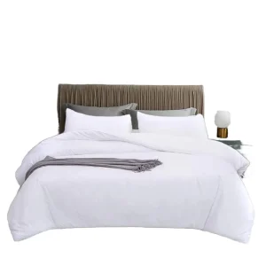 Queen Size 100% Cotton Fitted Bed Sheets Simple Woven Style 5 Star Hotel Quality Flat Bed Sheet Cover Set