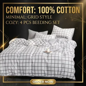 Queen Size 100% Cotton Home Use Bedding Set 400TC Hotel Sheets Set Premium Cotton Bedding Set