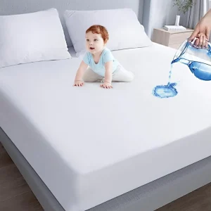 Queen Size Children Mattress Protector Grade All Season Waterproof Breathable Skin-Friendly Noiseless Machine Washable Fitted