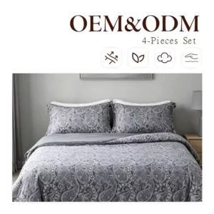 Queen Size Dark Grey Ultra Soft Fluffy Reversible Lightweight All Season Alternative Comforter Set 4 Piece Bag Machine