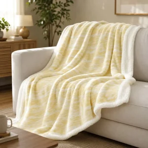 Queen Size Flannel Sherpa Electric Blanket 110V 10 Heat Settings FCC ETL Certified Overheat Protection Washable for Home