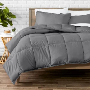 Queen Size Modern Eco-Friendly Breathable Microfiber Solid Pattern Customizable Color Comforter Set Ultra-Soft Goose Bedding