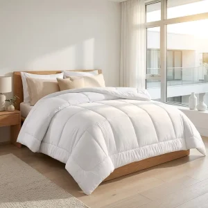Queen Size Polyester Modern Duvet Insert Alternative Filling Quilted All Season Comforter 8 Corner Tabs 88×88 Inches
