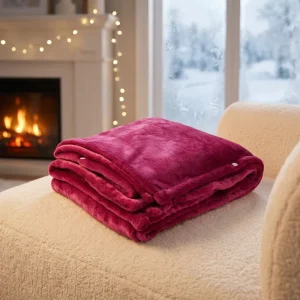 Queen Size Portable Electric Warming Plush Blanket Heating Pad with Intelligent Temperature Control for Winter Home Use