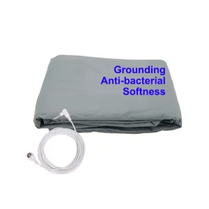 Queen Size Silver Fiber Grounding Radiation protection Fitted Bed Sheet With Cord and Plug