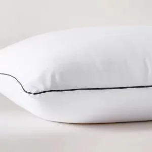 Queen Size Soft Bed Pillow Modern Style with Solid Pattern for Stomach Sleepers and Neck Support