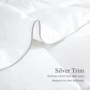 Queen Size White Sunflower Comforter Duvet Insert All Season Hypoallergenic Cotton Shell Warm Breathable Noiseless Machine