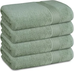 Quick Dry 100% Cotton White Bath Towel With Logo