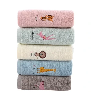Quick Dry Baby Washcloth Organic High Quality Kids 100% Cotton Hand&face Towels Set Children’s Bath Towels