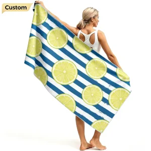 Quick Dry Beach Towel Sand Free Microfiber Absorbent Lightweight Compact Custom Logo OEM Popular Pattern