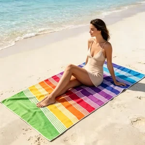 Quick Dry Custom Heat Sublimation Microfiber Beach Towel Low MOQ Custom Logo Sand Free Eco-friendly Print Beach Towel