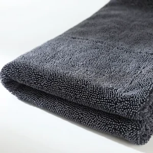 Quick Dry Eco Friendly Microfiber Car Wash Towel Thickened Woven Accessory with Twisted Loop for Home Cleaning and Drying