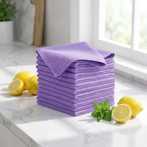 Quick Dry Knitted Microfiber Car Towel 300gsm Hypoallergenic Multi Purpose Cleaning Cloth