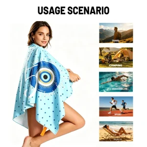 Quick Dry Microfiber Beach Towel Customized Logo Sand Free Super Water Absorbent Beach Towel