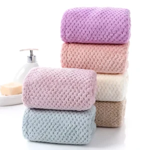 Quick-Dry Microfiber Hair Turban Towel Woven Hair Drying Feature