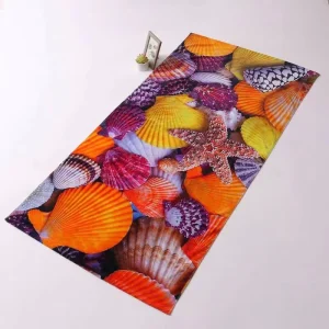 Quick-Dry Summer Cotton Velvet Digital Printed Tropical Travel Beach Towel with Custom Logo