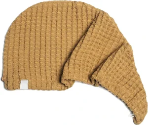 Quick Dry Sustainable Antimicrobial Hair Towel Wrap 100% Cotton Waffle Pattern Hair Drying Towel Turban