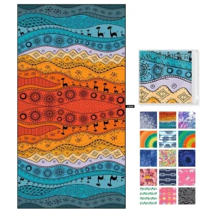 Quick Dry Towel Towels Beach Microfiber Printed Quick Dry Sand Free Beach Towel Customized logo
