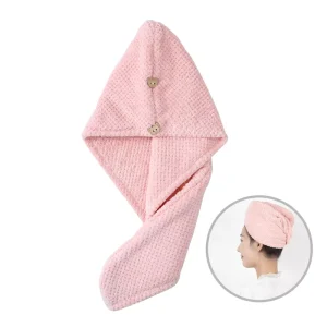 Quick Dry Woven Microfiber Fabric Head Wrap Hair Drying Cap Turban Hair Towel Coral Type Beach Gift