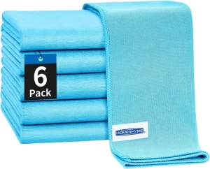 Quick Drying 30*30cm Microfiber Cleaning Towel Square for Glass Kitchen Utensils Streak Free Sustainable Household Cleaning