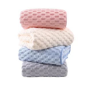 Quick Drying Absorbent Soft Coral Velvet Microfiber Towel Adults New Model Solid Color Knitted Bath Tub Mats