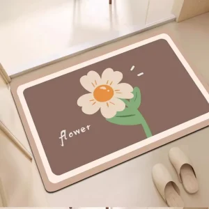 Quick Drying Anti Slip Bath Mat ABSORBENT Bathroom Shower Rug Kitchen Entrance Doormat Home Floormat Bathtub Diatom Mud Foam