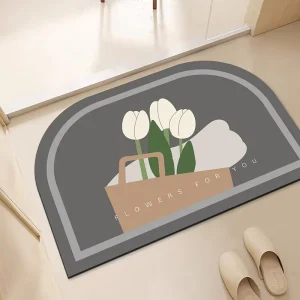 Quick Drying Bath Mat Bathroom Shower Rug Kitchen Entrance Doormat Home Floormat