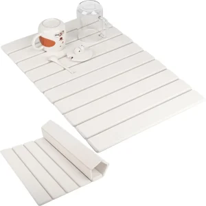 Quick Drying Heat Resistant White Diatomite Bath Mat Non Slip Durable Eco Friendly 60x39cm Easy to Store Mats Pads for Home