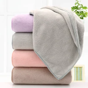 Quick Drying Microfiber Bath Towel High Quality Hotel Custom logo Premium Ladies Men Brand Soft Wearable Coral Fleece Bath Towel