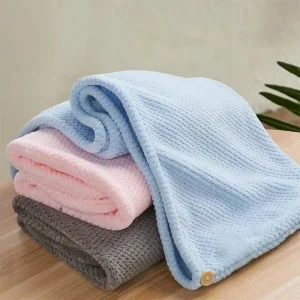 Quick-Drying Microfiber Square Female Adult Hair Cap Double-Layer Thickened Turban Printed Absorbent Towel