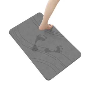 Quick Drying Non Slip Diatomaceous Earth Bath Mat Stone Novelty Sustainable 9mm Machine Made Bath Room Fast Drying