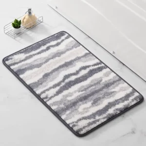 Quick Drying Polyester Moon Velvet Bath Mat Soft Plush Anti Slip Super Water Absorbent for Home Toilet Use