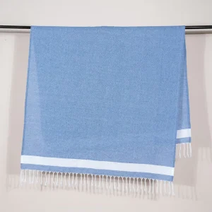 Quick Drying Soft Turkish Luxury Cotton Striped Child Friendly Beach Towel Eco Friendly Wearable Factory Direct Sale