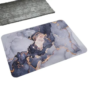 Quick Drying Super Absorbent Diatomite Anti Slip Bath Mat Modern Print Design Eco Friendly All Season Custom Door Mat
