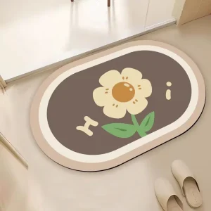 Quick Drying Water Absorbing Bathroom Shower Mat Bathroom Entrance Floor Mat Household Anti Slip Mat