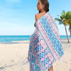 Quick Drying for Both Adults and Kids Soft Absorbent Microfiber Beach Towel for Swimming and Outdoor Use Beach Towel