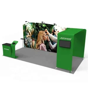 Quick Show Portable Aluminum Fabric 3×6 Indoor Trade Show Exhibition Removable Transport Display Booth