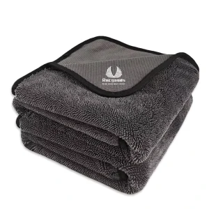 Quick dry Custom logo Twisted Loop Microfiber Cleaning Cloth Drying Towel Car Micro Fiber Detailing Wash Seat