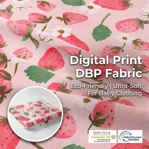 Quick dry DBP Fabric 92% Polyester 8% Spandex Custom Design Digital Printed Double Brushed Polyester Fabric for Baby Garments