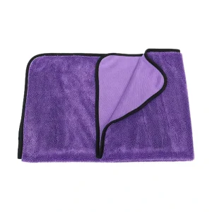 Quick dry Single Side Twisted Loop 40×60 cm 800 Gsm Grey Auto Detailing Car Wash Towel Twist Microfiber Car Drying Towel