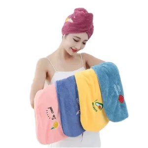 Quickly Dry Hair Hat Super Absorbent Soft Bathroom Women Head Towels Girls Cute Hair Towel Hair Dry Wrap Bonnets