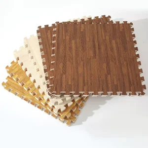 Quiet Comfort Puzzle Exercise Mat Eva Foam Tough Printing Foam Puzzle Mat Quality Controlled Activities Wood Grain Background