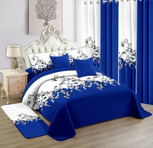 Quilt 12PCS Set Home Bedroom Bedspread Sheets Curtains Pillow Cases Carpet Bedding Set