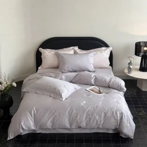 Quilt Duvet Set Fabric for Long Staple Cotton Embroidery Comforter Sets Bedding Comforters