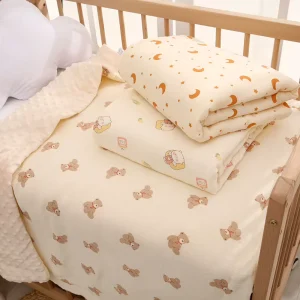 Quilt Newborn Children’s Velvet Knitted Eco Friendly Modern Cartoon Design Comforting All Season Blanket Travel Printed Small