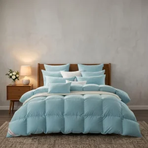 Quilt Set Machine Washable Cotton Duvet Cover Bedding Set with Pillowcases for All Season Comfort and Warmth